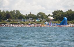 Ustecka plaża widziana z morza ... lipiec 2016