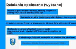 Plansza: wybrane działania społeczne